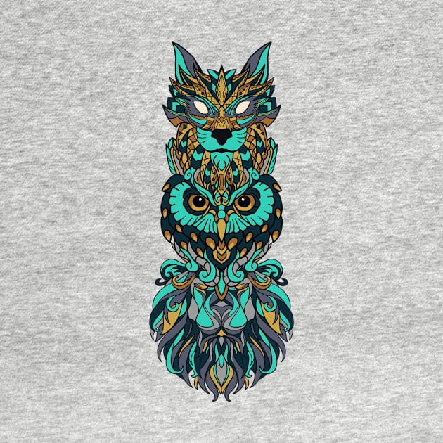 Lynx Owl Lion Totem by TylerMade